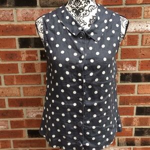 Boden Polka Dot Sleeveless Top